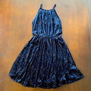 Francesca’s Navy blue velvet dress